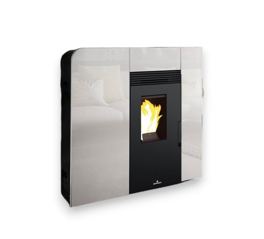 Poêle à granulés extra-plat option canalisable - BRONPI Cleo 11 kW