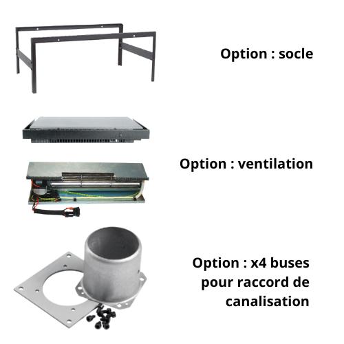 Insert à bois option ventilé et canalisable - SUPRA Tertio 76 9.5 kW