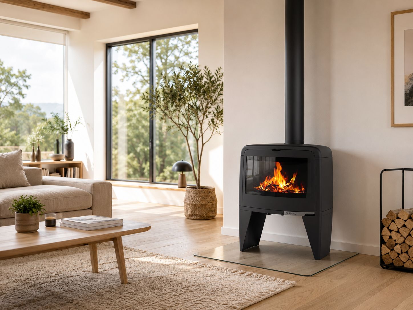 Poêle à bois en fonte - SUPRA Paul Haut 10 kW