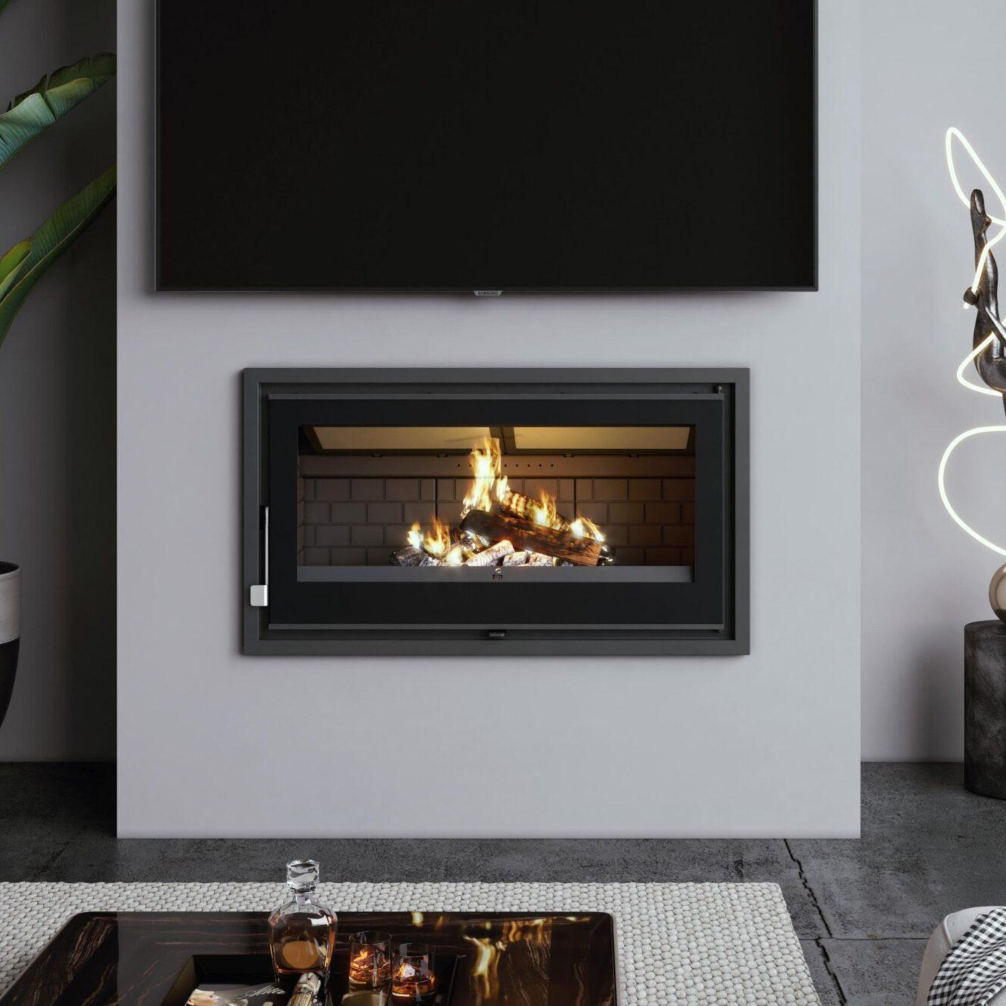 Insert à bois ventilé raccordable silencieux - FIREMATIC Halifax - LV 14.5 kW