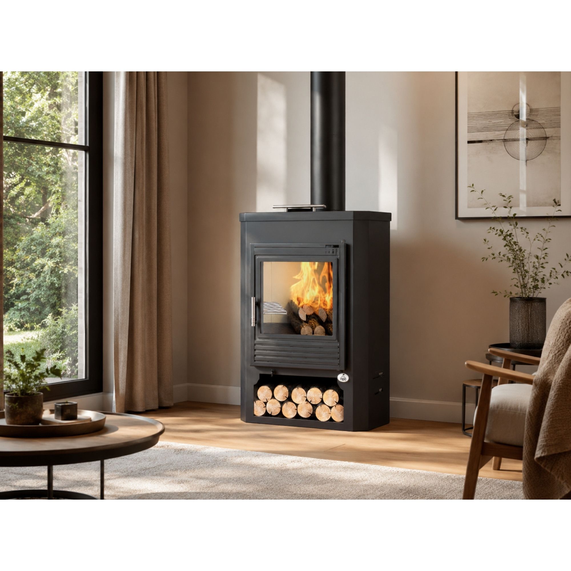 Poêle à bois avec réchaud - FIREMATIC Tampa 11.3 kW