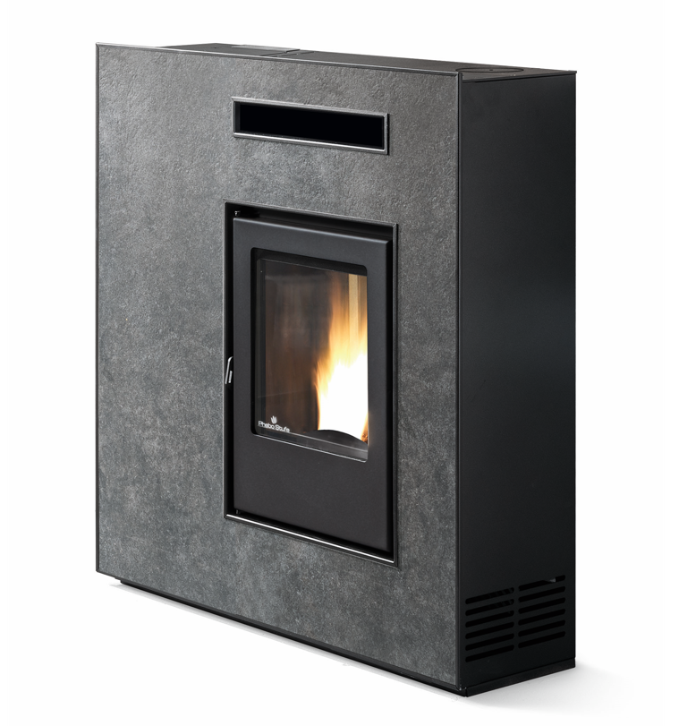 Poêle à granulés extra plat - ORIGINE PHEBO Musa Reverse 11.5 kW