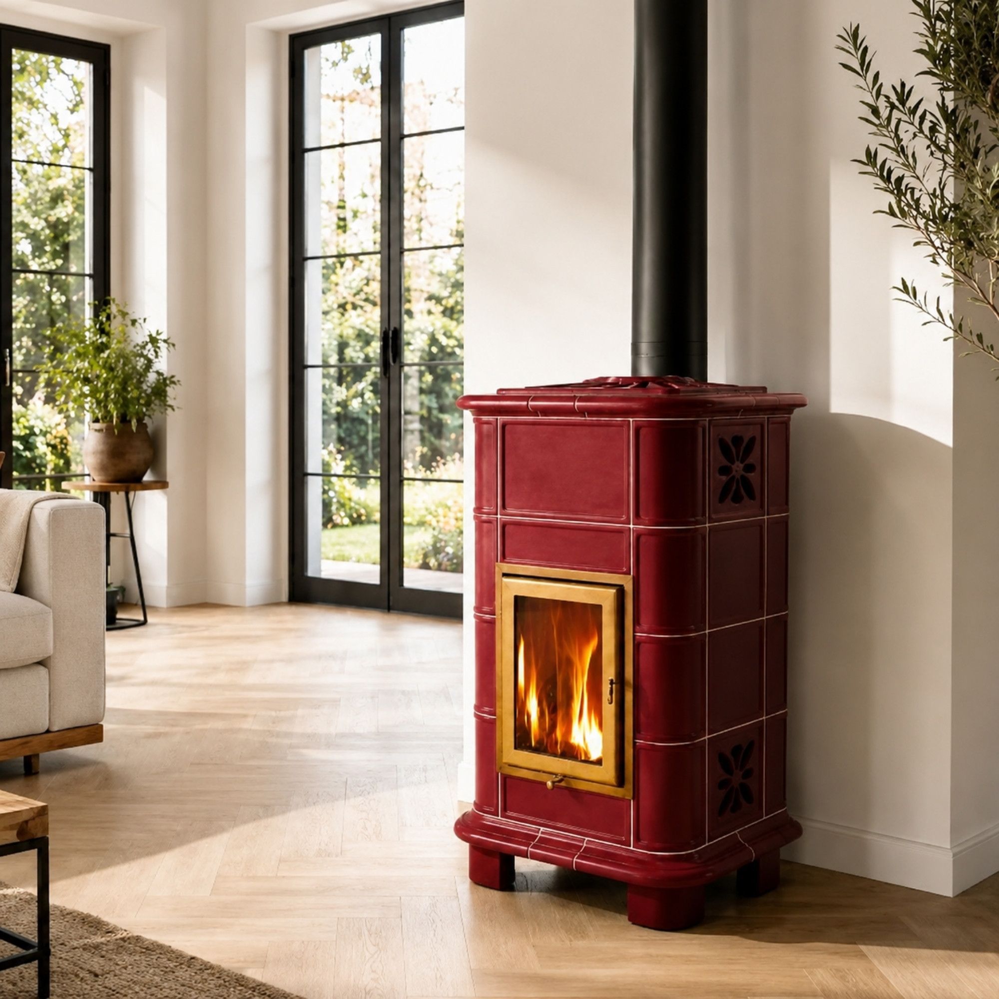 Poêle à bois céramique - ORIGINE PHEBO Vesta 10.7 kW