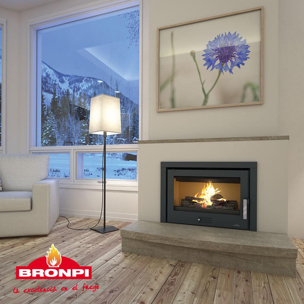 Insert à bois ventilé canalisable - BRONPI Rioja 12 kW