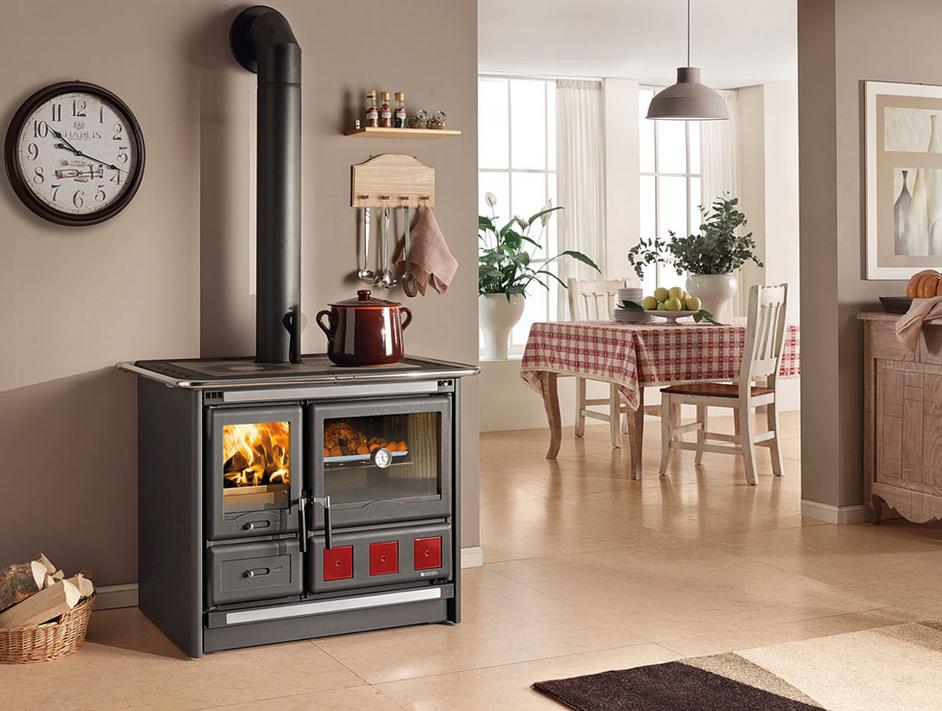 Cuisinière à bois raccordable - LA NORDICA Rosa XXL.16 Steel 10.5 kW