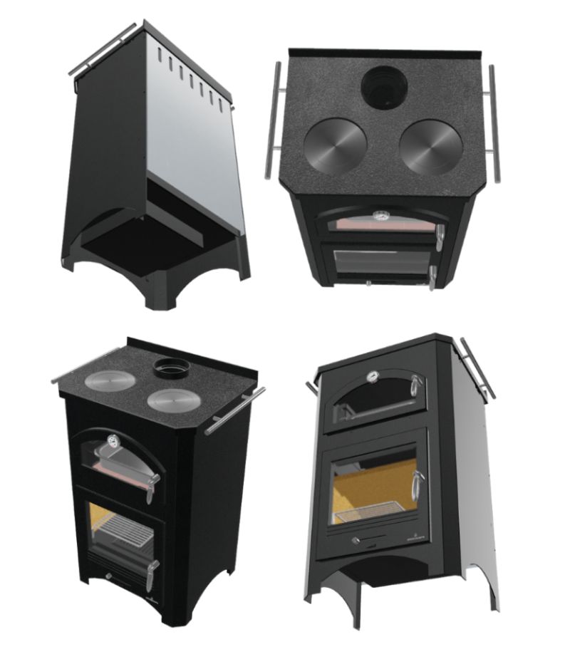 Cuisinière à bois avec four - BRONPI Monza 9 kW
