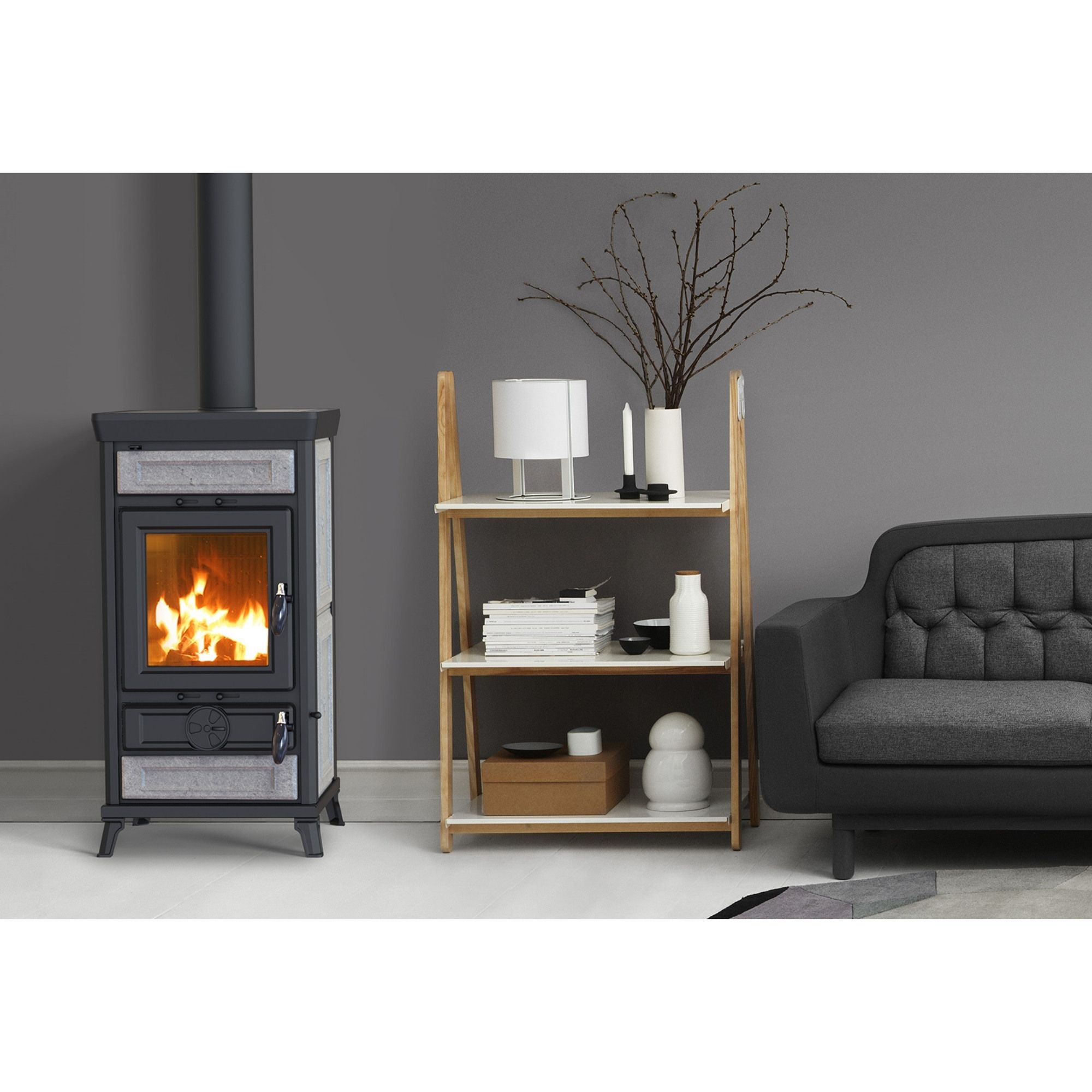 Poêle à bois en pierre - THERMOROSSI Ilaria Evo6 Stone 11.4 kW