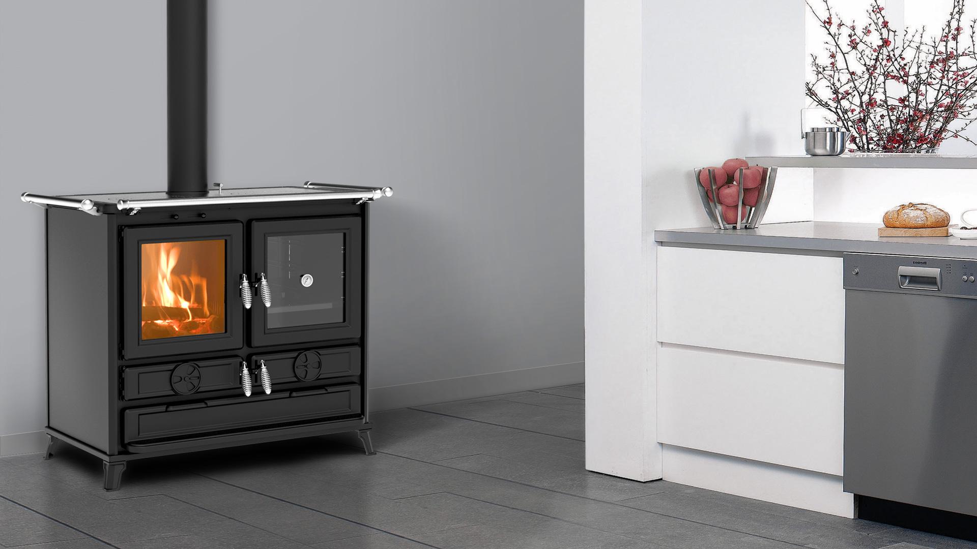 Cuisinière à bois en fonte - THERMOROSSI Klara Evo 12.1 kW