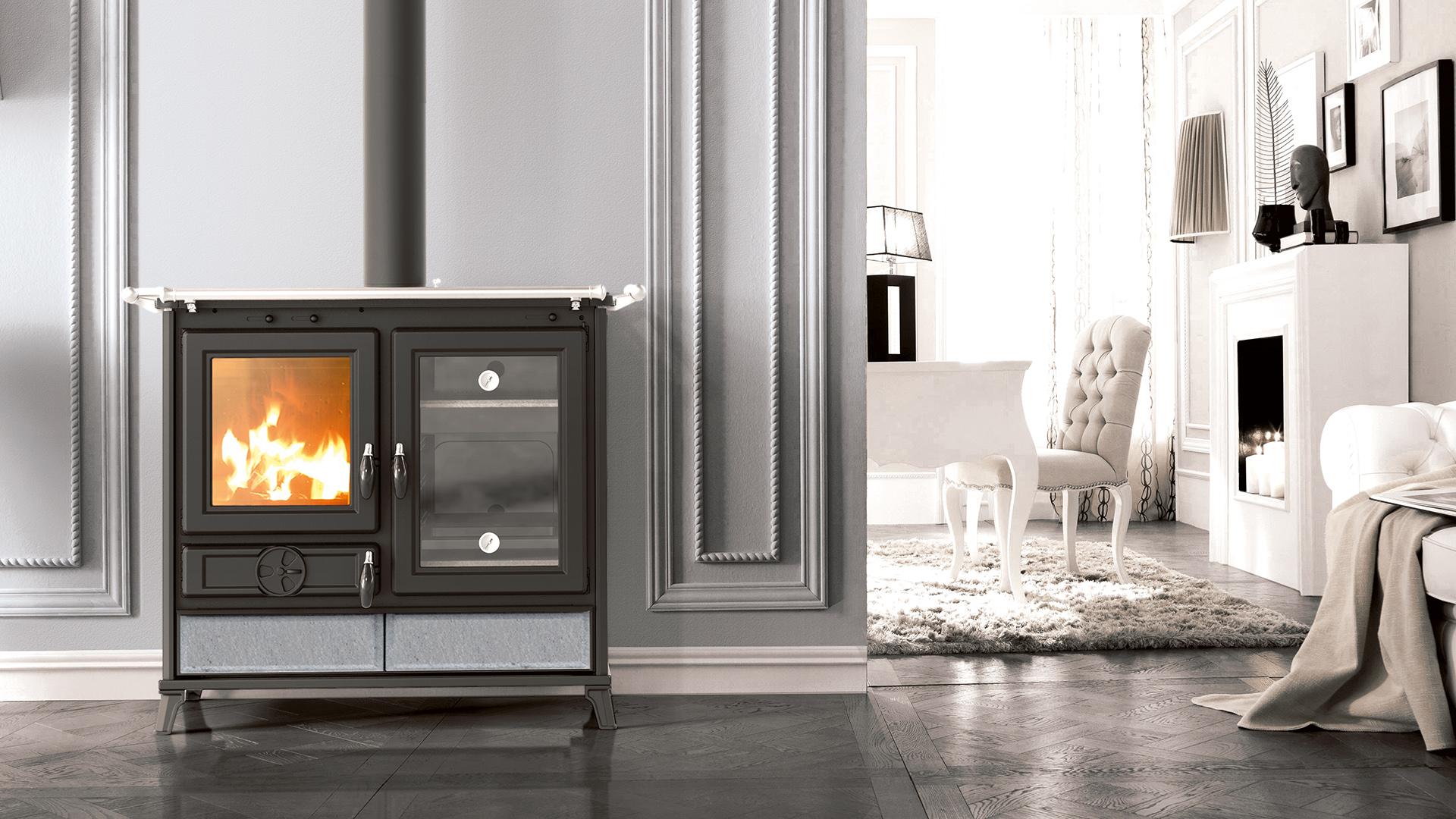 Cuisinière à bois en pierre - THERMOROSSI Margherita Evo Stone 12.1 kW