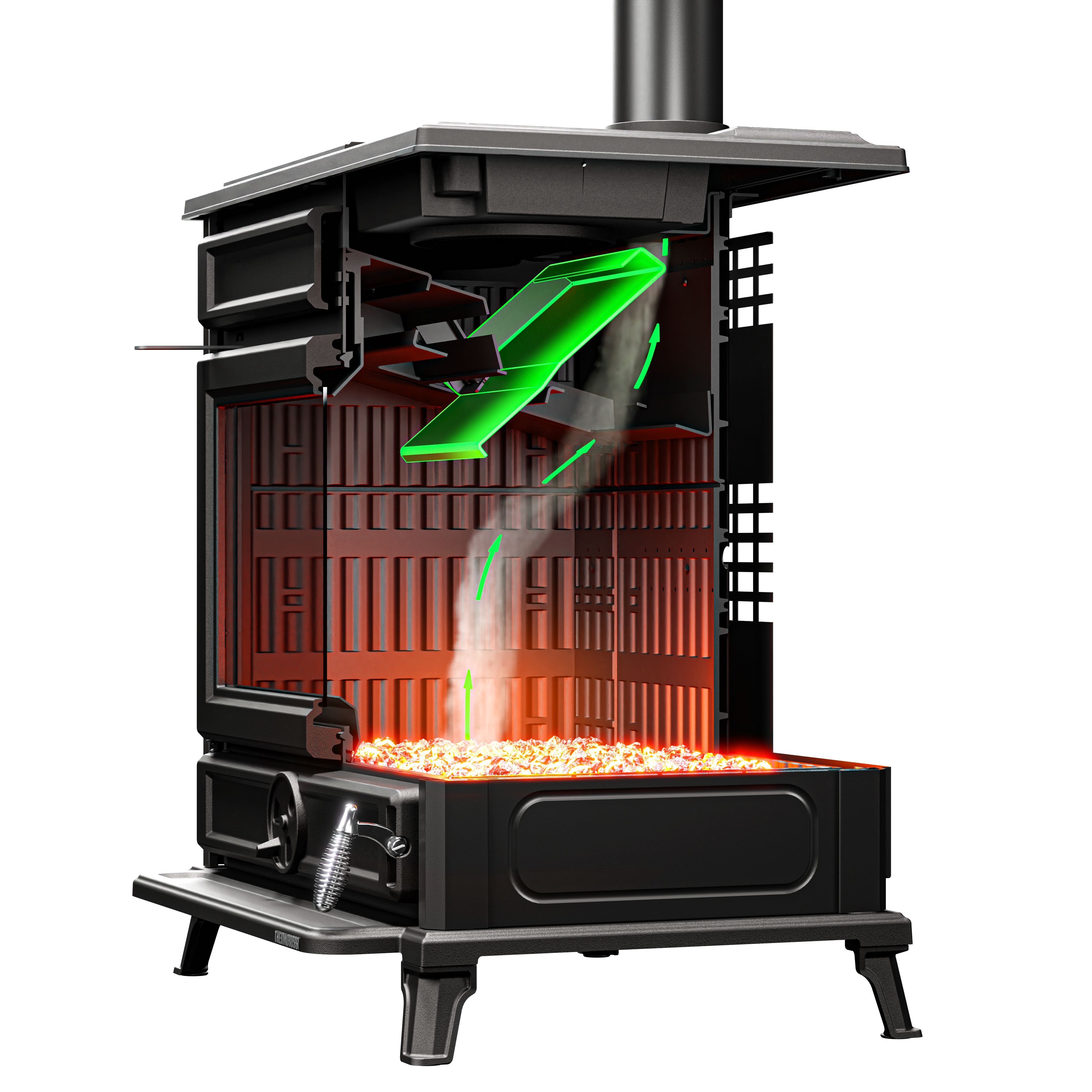 Insert à bois premium - THERMOROSSI Skyline 490 9.3 kW